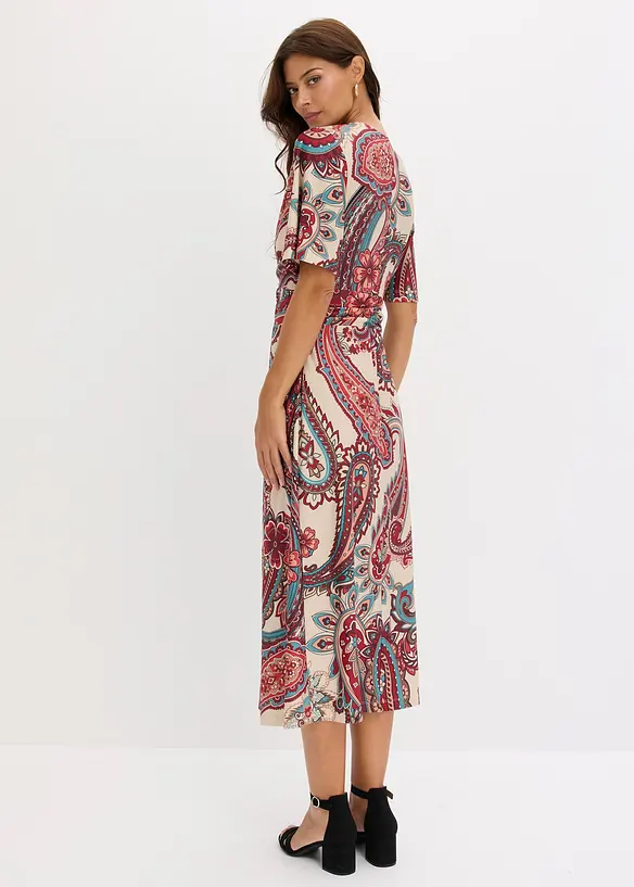 Midikl&auml;nning i insv&auml;ngd modell med omlotteffekt, bonprix