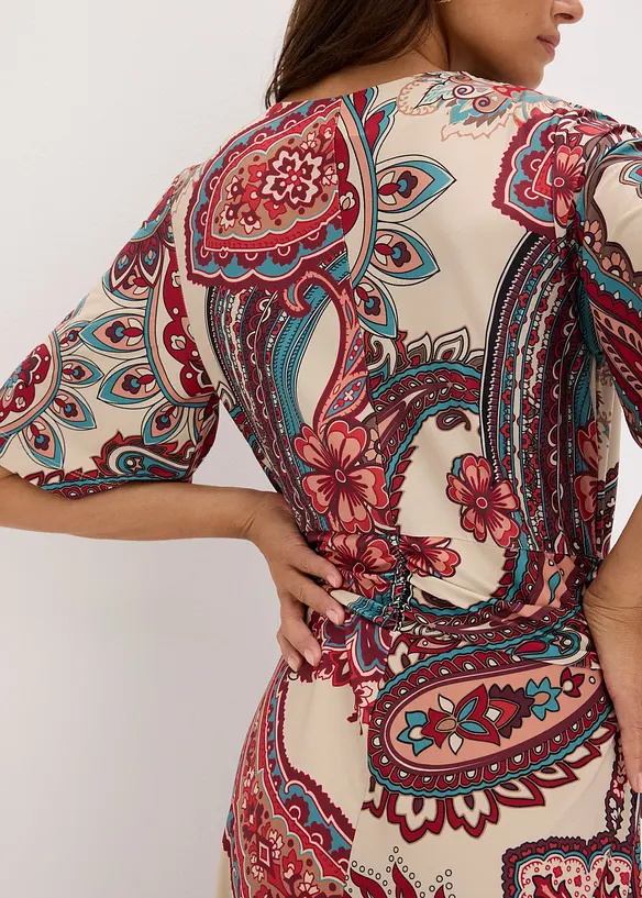 Midikl&auml;nning i insv&auml;ngd modell med omlotteffekt, bonprix