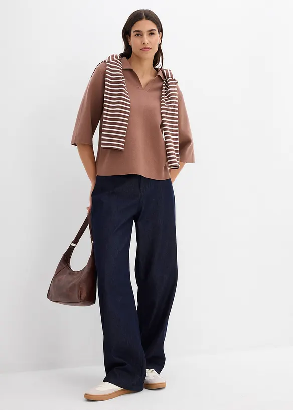 Stickad pik&eacute;tr&ouml;ja, bonprix