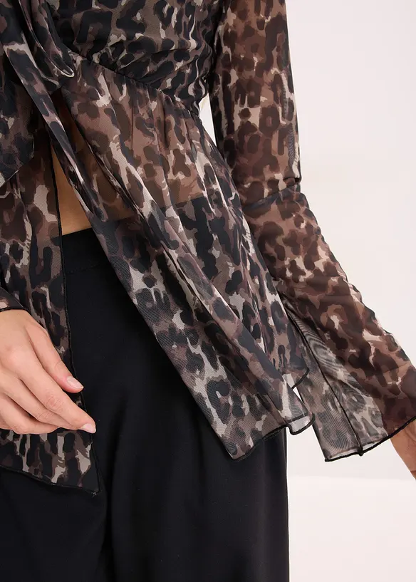 Blustopp i insv&auml;gd modell av med mesh, bonprix