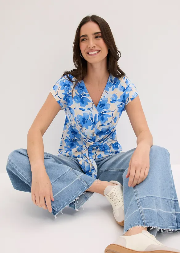 Topp med knutdetalj, bonprix