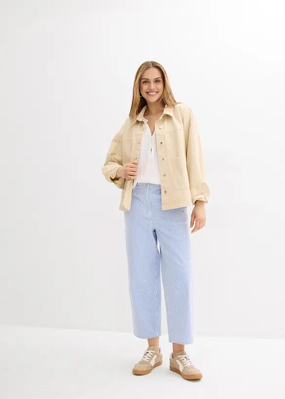 Byxa i barrelmodell med bekv&auml;m, h&ouml;g midja, bonprix