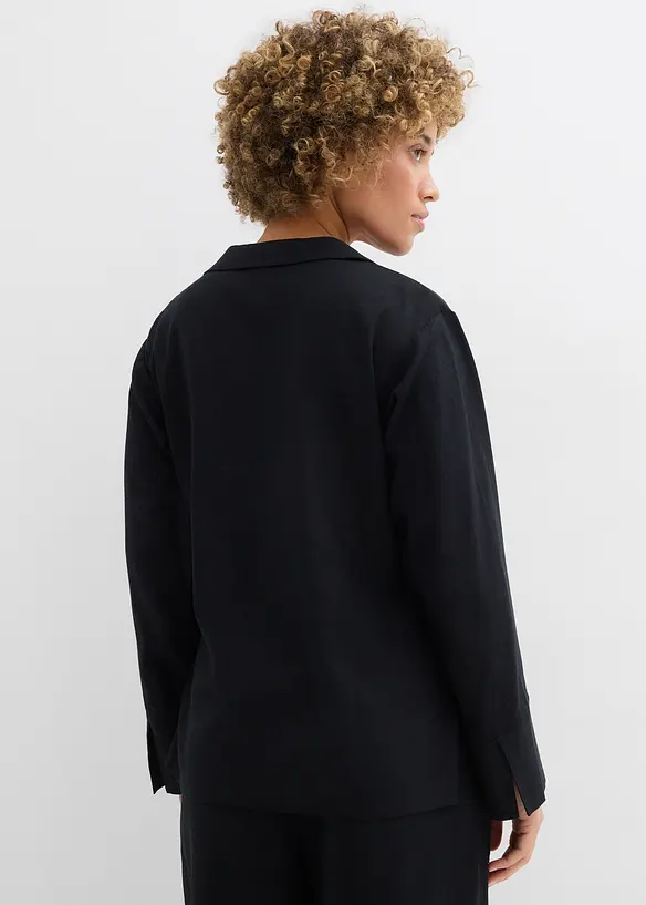 Omlottblus av linnemix, bonprix