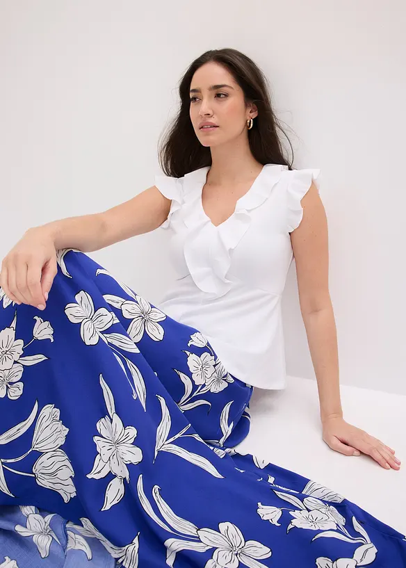 Topp med volanger, bonprix