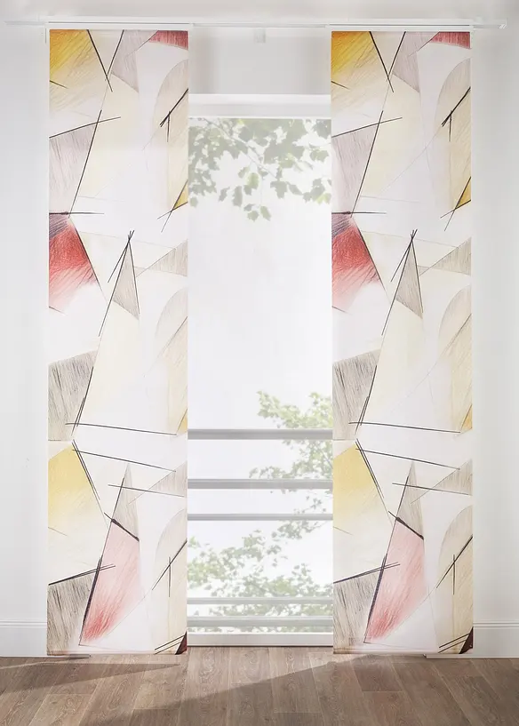 Bl&auml;ndskyddande panelgardin med retrom&ouml;nster (1-pack), bonprix