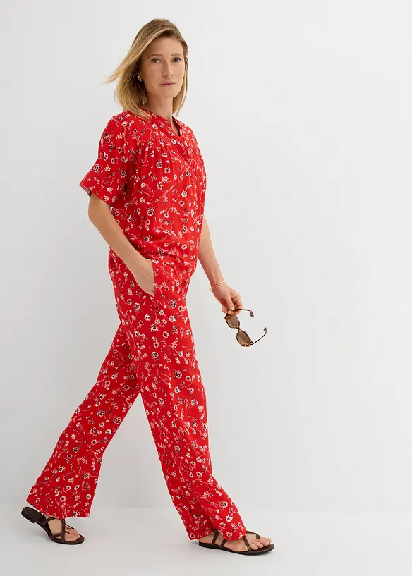 Dra p&aring;-byxa i f&ouml;ljsam viskos, bonprix