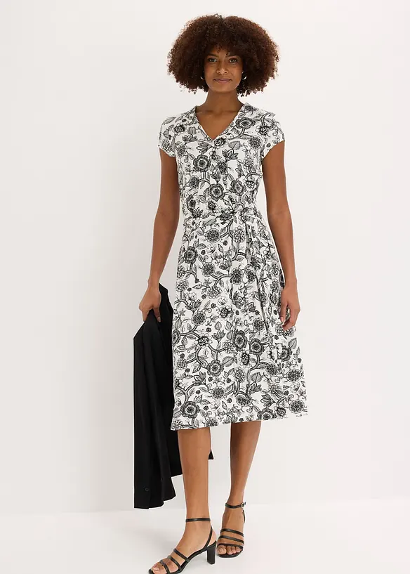 Jerseykl&auml;nning av viskosmix, bonprix