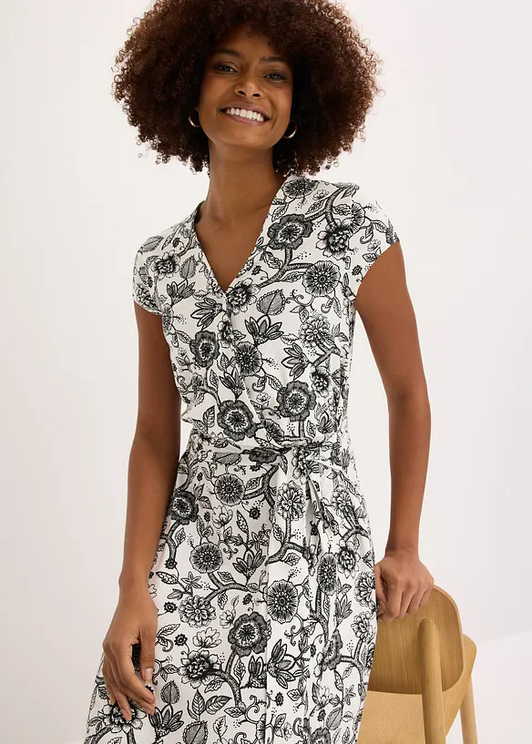 Jerseykl&auml;nning av viskosmix, bonprix