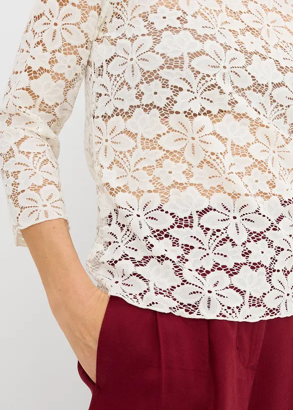 Spetstopp med insv&auml;ngd midja, bonprix