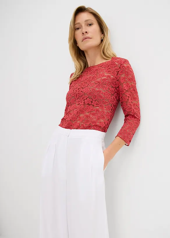 Spetstopp med insv&auml;ngd midja, bonprix