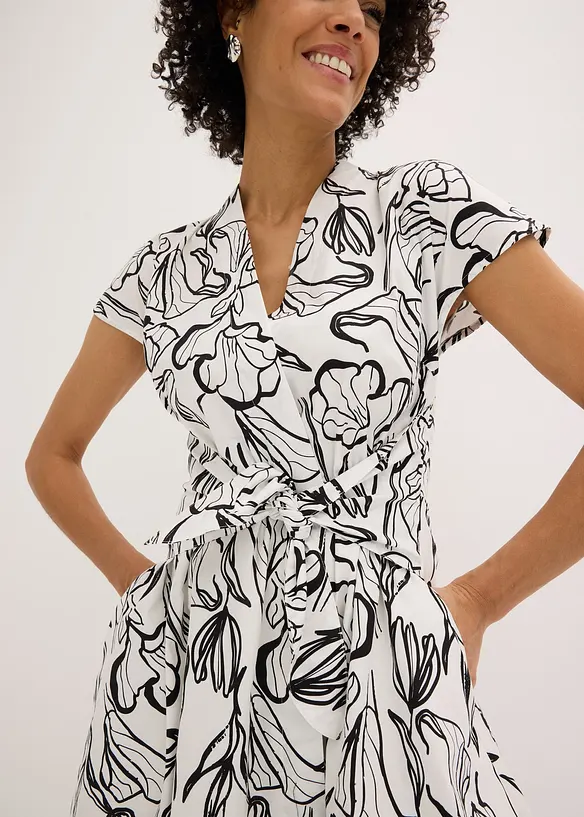 Kl&auml;nning med drapering, bonprix