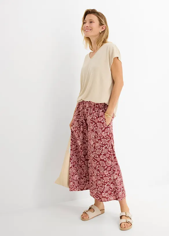 Oversizetopp med stickad look, bonprix