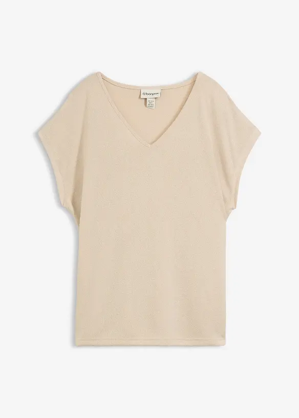 Oversizetopp med stickad look, bonprix