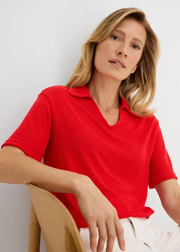 Pik&eacute;tr&ouml;ja med stickad look, bonprix