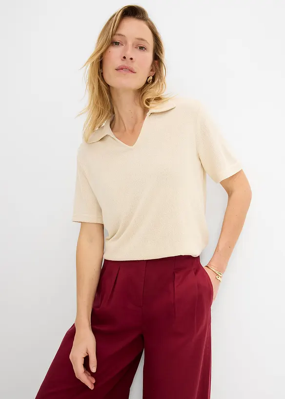 Pik&eacute;tr&ouml;ja med stickad look, bonprix