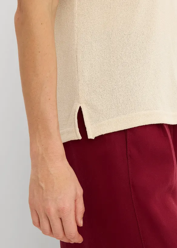 Pik&eacute;tr&ouml;ja med stickad look, bonprix