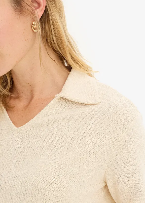 Pik&eacute;tr&ouml;ja med stickad look, bonprix