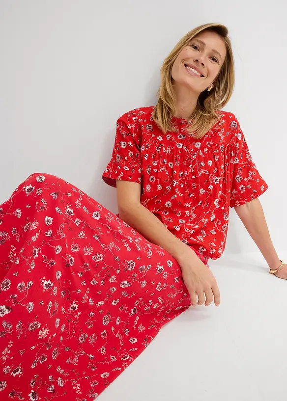 Jerseykjol i bomullsstretch, bonprix