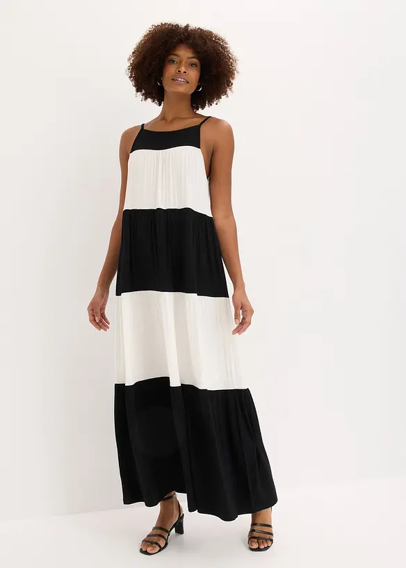 Jerseykl&auml;nning i mjuk viskosmix, bonprix