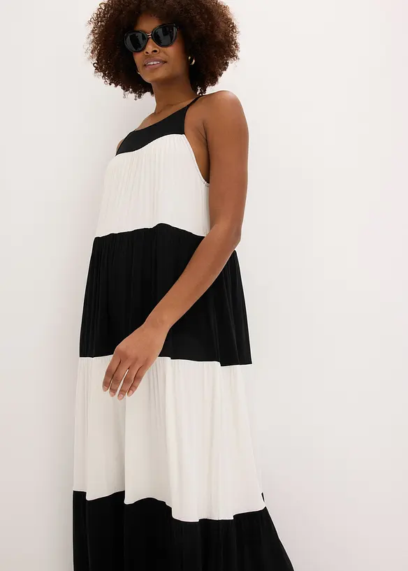 Jerseykl&auml;nning i mjuk viskosmix, bonprix