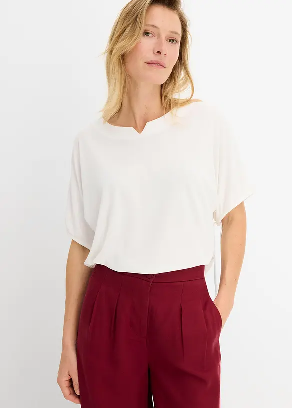 Ledig topp i kraftig pik&eacute;, bonprix