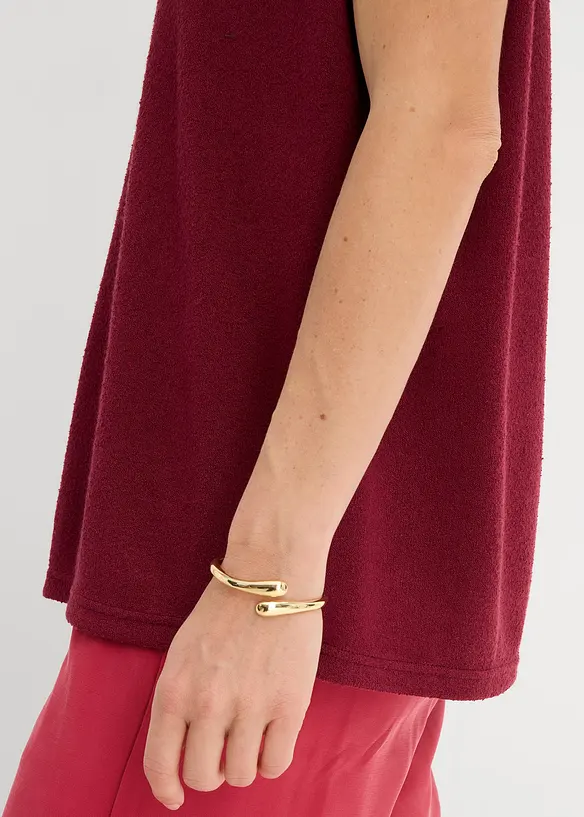 Oversizetopp med stickad look, bonprix