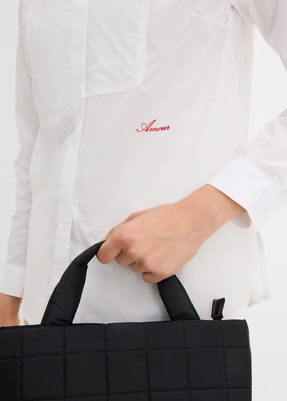 Skjortblus med frackbr&ouml;st, bonprix