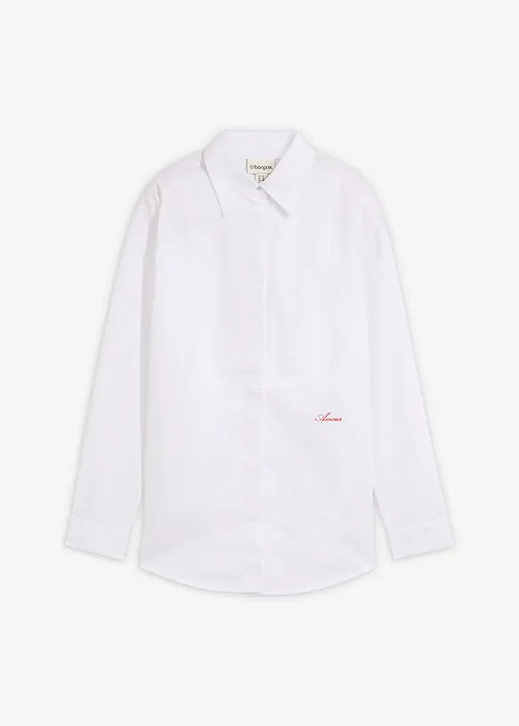 Skjortblus med frackbr&ouml;st, bonprix