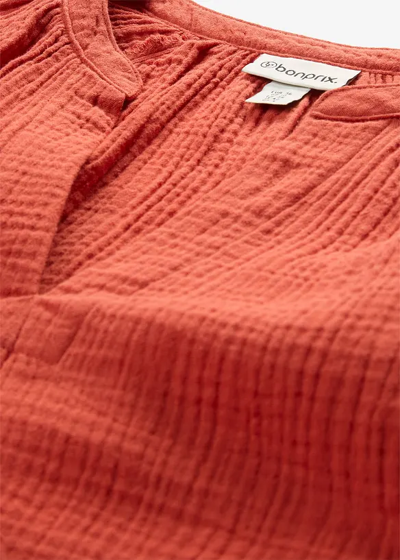 Muslinblus i oversizemodell av bomull, bonprix