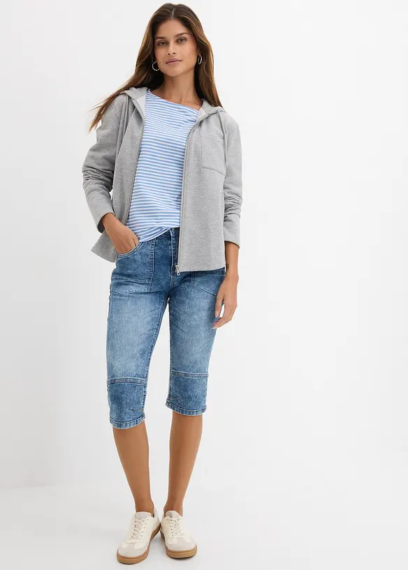 Stretchiga caprijeans, bonprix