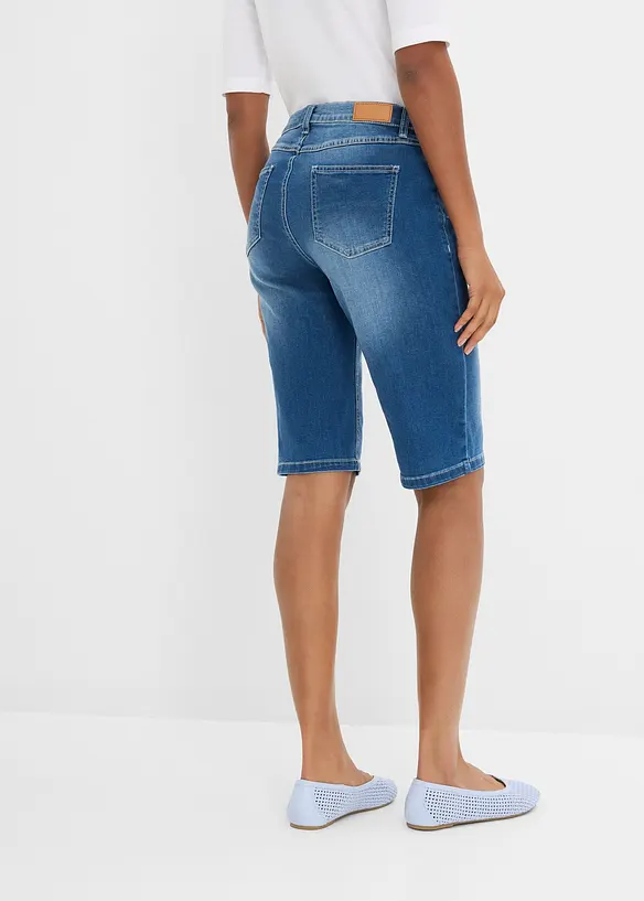 Bekv&auml;ma stretchiga jeansbermudas, bonprix
