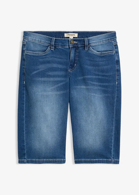 Bekv&auml;ma stretchiga jeansbermudas, bonprix