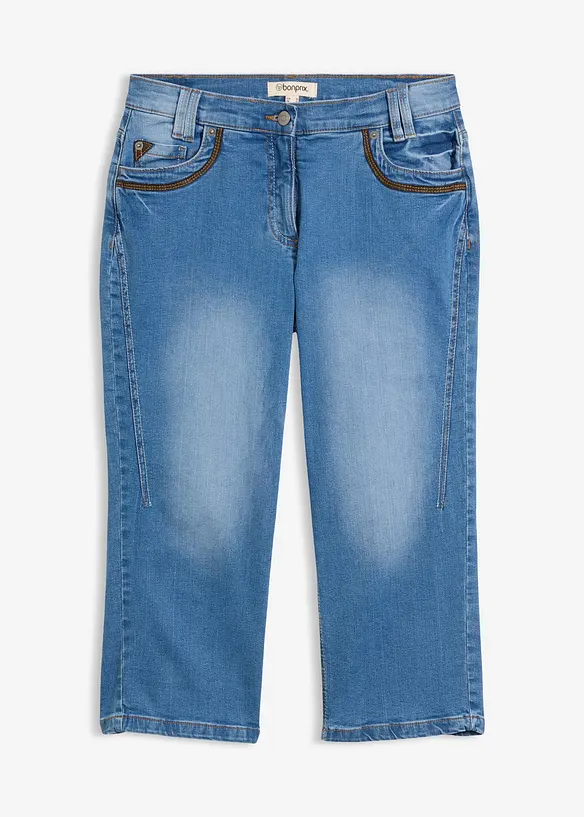Slim Fit Capri Jeans Mid Waist, bonprix