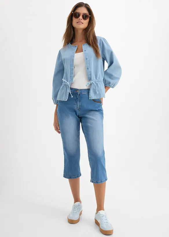 Slim Fit Capri Jeans Mid Waist, bonprix