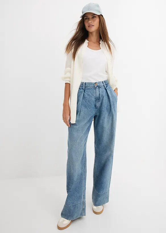 Wide Leg-jeans, High Waist, bonprix