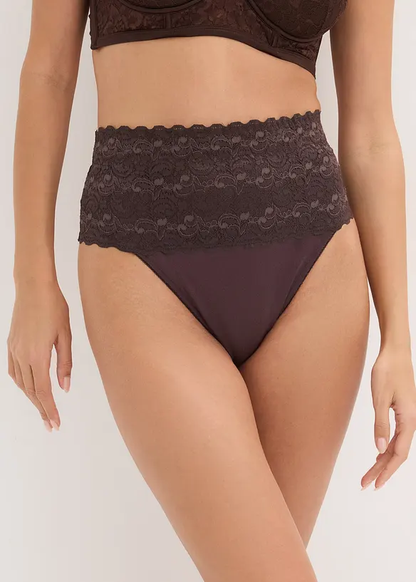 Stringtrosa med medelh&ouml;g formande effekt (2-pack), bonprix