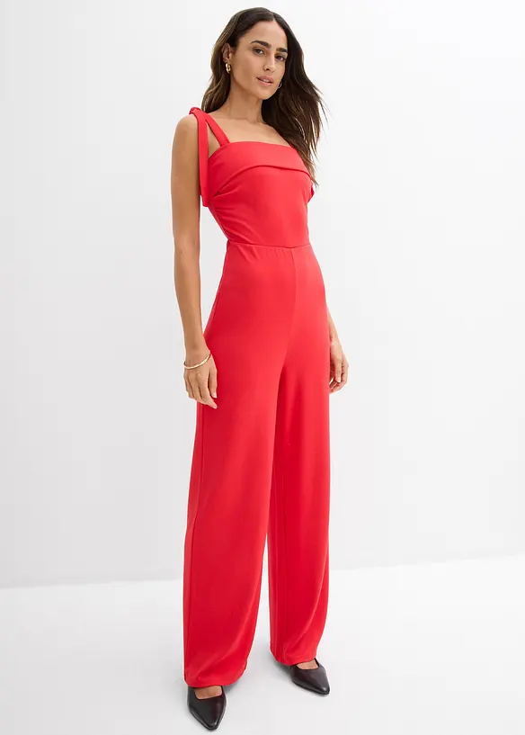 Jumpsuit med axelband som knyts, bonprix