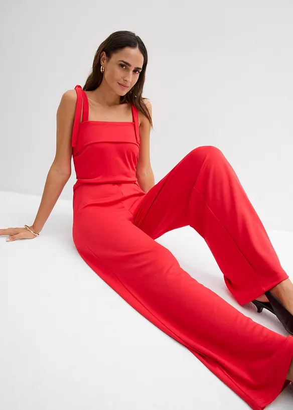 Jumpsuit med axelband som knyts, bonprix