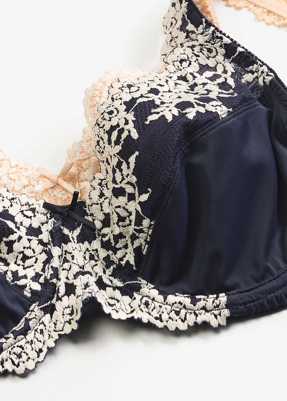 BH med bygel och fin spets (2-pack), bonprix