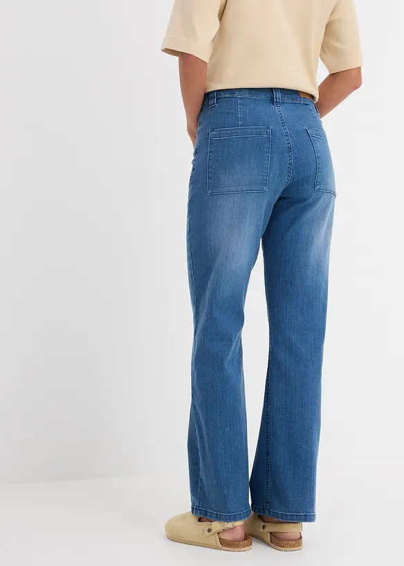 Straight Jeans High Waist, Stretch, bonprix
