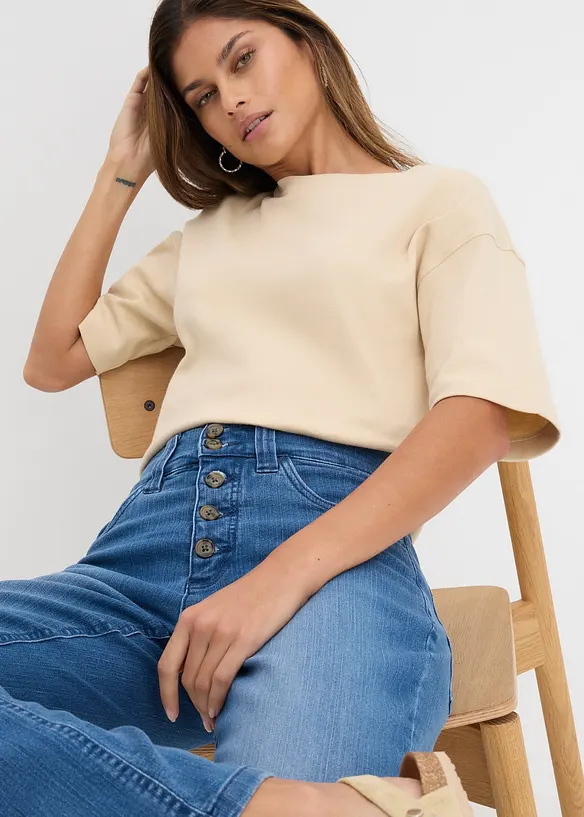 Straight Jeans High Waist, Stretch, bonprix