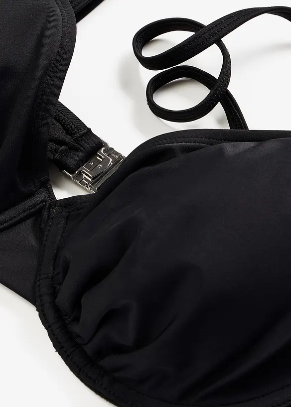 Bikini&ouml;verdel med bygel och rynk i sidan, bonprix