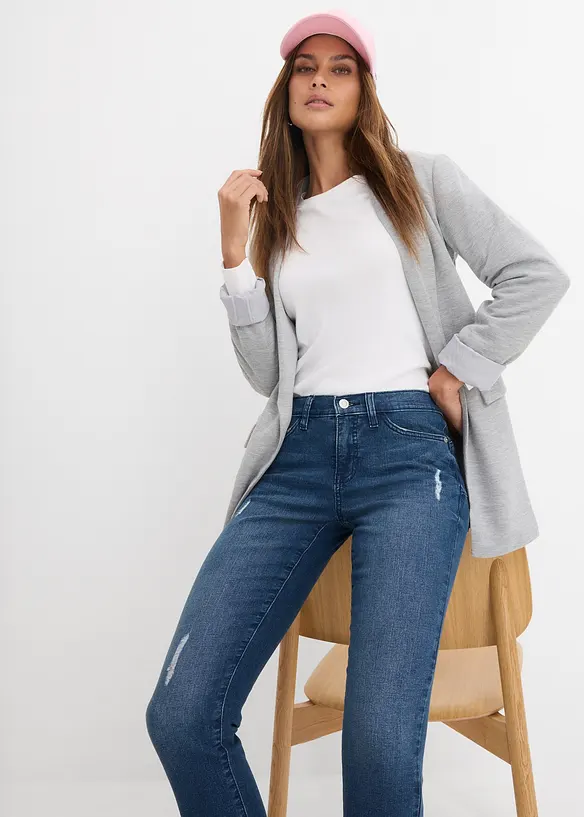 Skinny Jeans Mid Waist, kroppade, bonprix