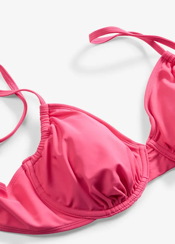 Bikini&ouml;verdel med bygel och rynk i sidan, bonprix