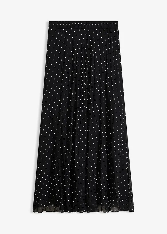 Chiffongkjol i krinklat material, bonprix