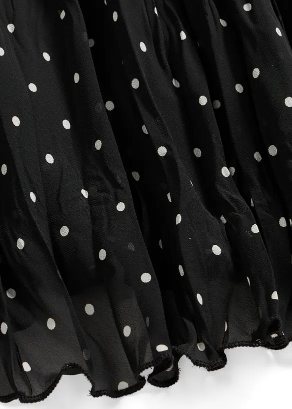 Chiffongkjol i krinklat material, bonprix