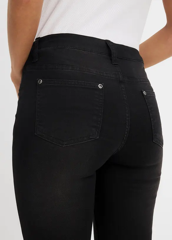 Jeans med bekv&auml;m midja, bonprix