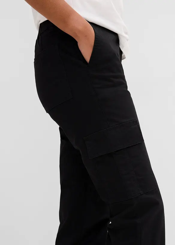 Cargobyxa i stretchig bomullsmix, bonprix