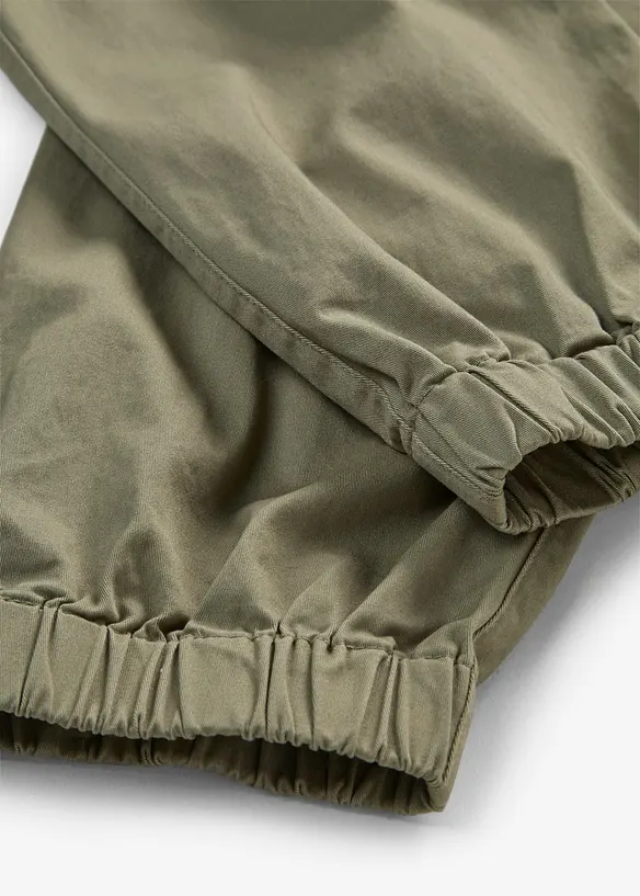 Cargobyxa i stretchig bomullsmix, bonprix