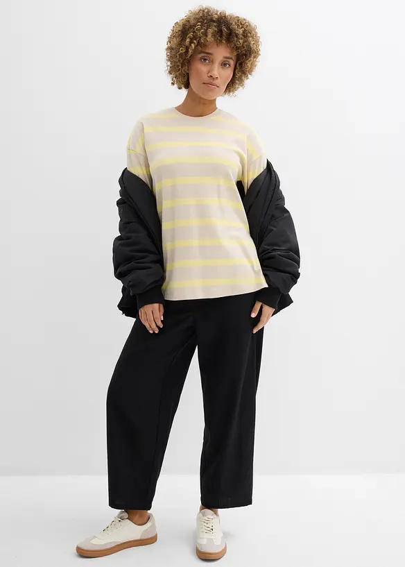 L&aring;ng topp i tjockt material av ekologisk bomull, bonprix